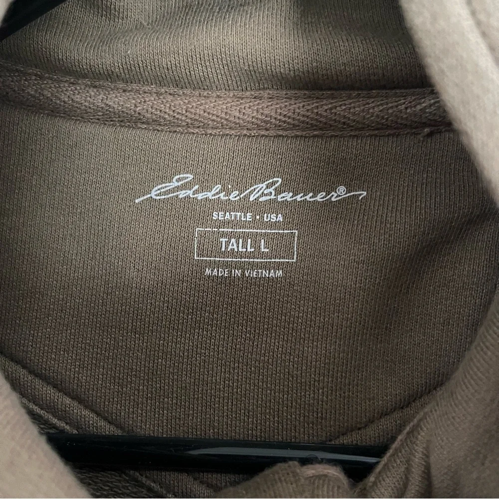 Eddie Bauer Men’s 1/4 Zip Pullover Sweater Size Large Tall Smooth Feel Cotton
